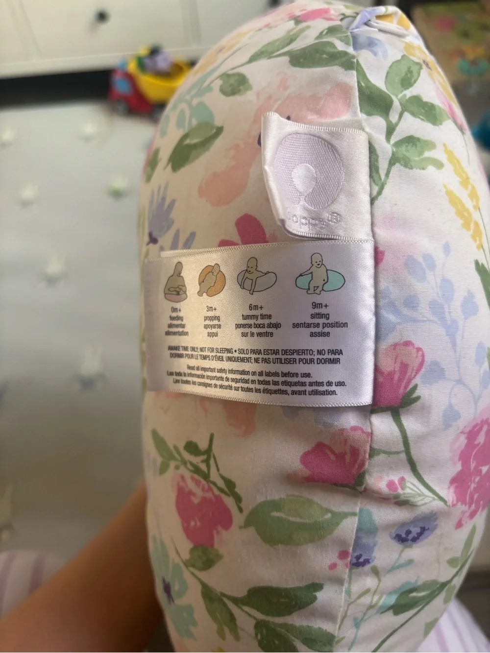 Boppy Floral Nursing Pillow - Pink, Green & Yellow